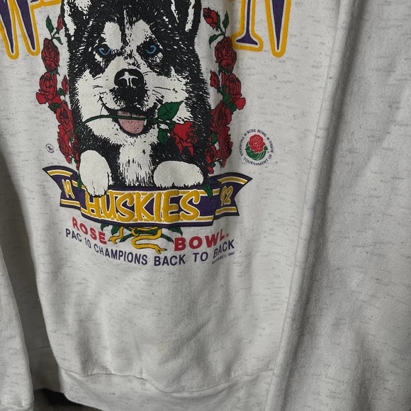 SOLD VTG UW Huskies 1991 Crewneck XL - Picture 2 of 4